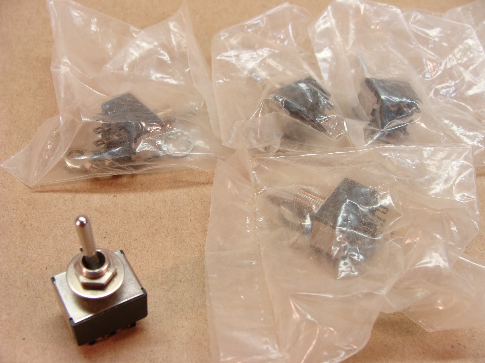 NEW lot of 5 JBT mini toggle switch 6A 125V 3A 250V made in USA ON ON