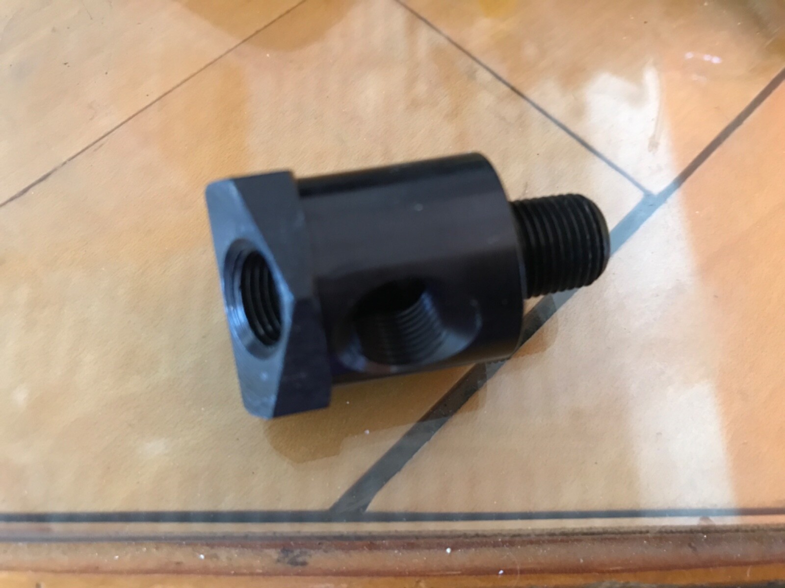 Oil Pressure Gauge Fitting BLACK for Harley Davidson