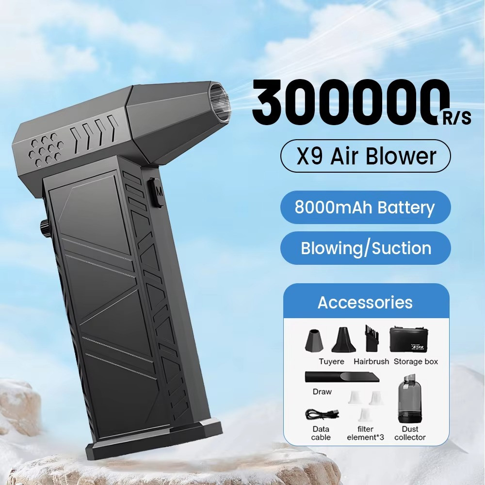 X9 Turbo Jet Air Duster 300000RPM Cordless Vacuum Cleaner 8000mAh