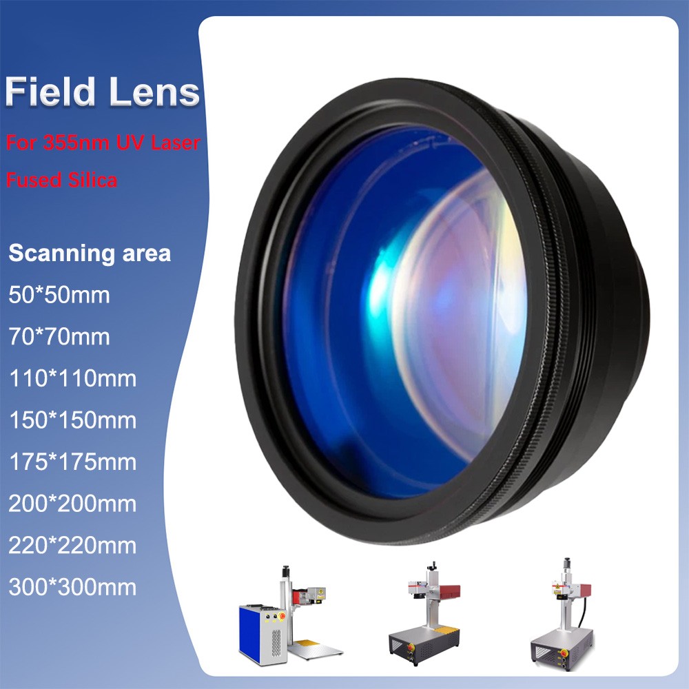 🔥 Field Lens UV Laser Silica Lens For 10W 15W 355nm UV Fiber Laser Marking
