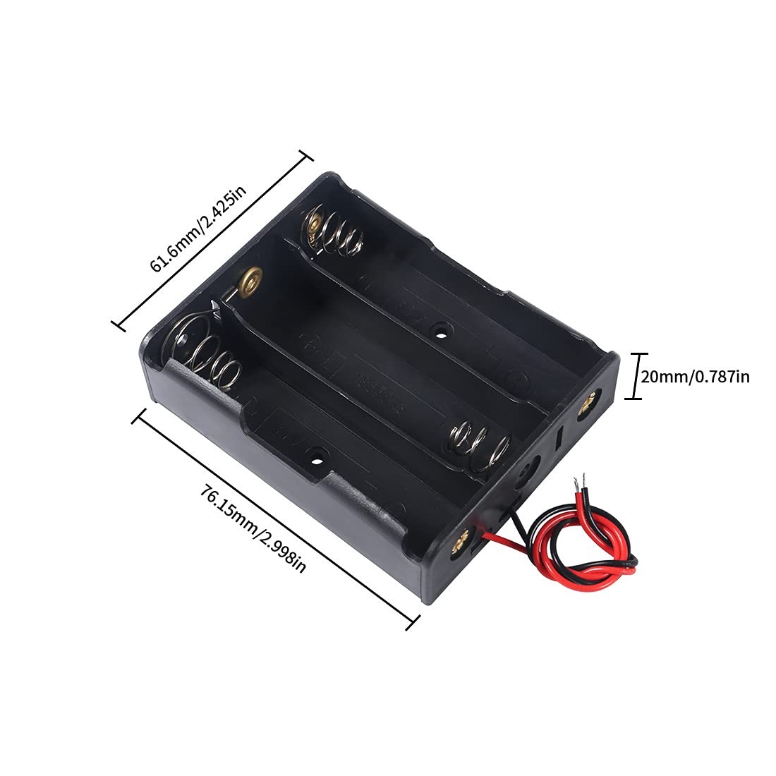 DORHEA 12PCS 18650 Battery Holder Bundle with Wire 18650 Battery Holder Case ...