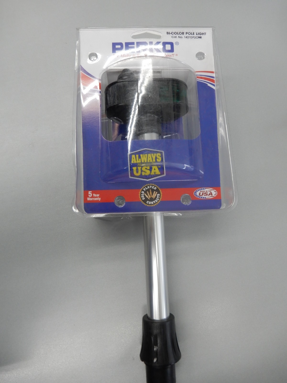 Perko Removable Bi-Color Pole & Utility Light - Black  1421DP2CHR LOWEST PRICE