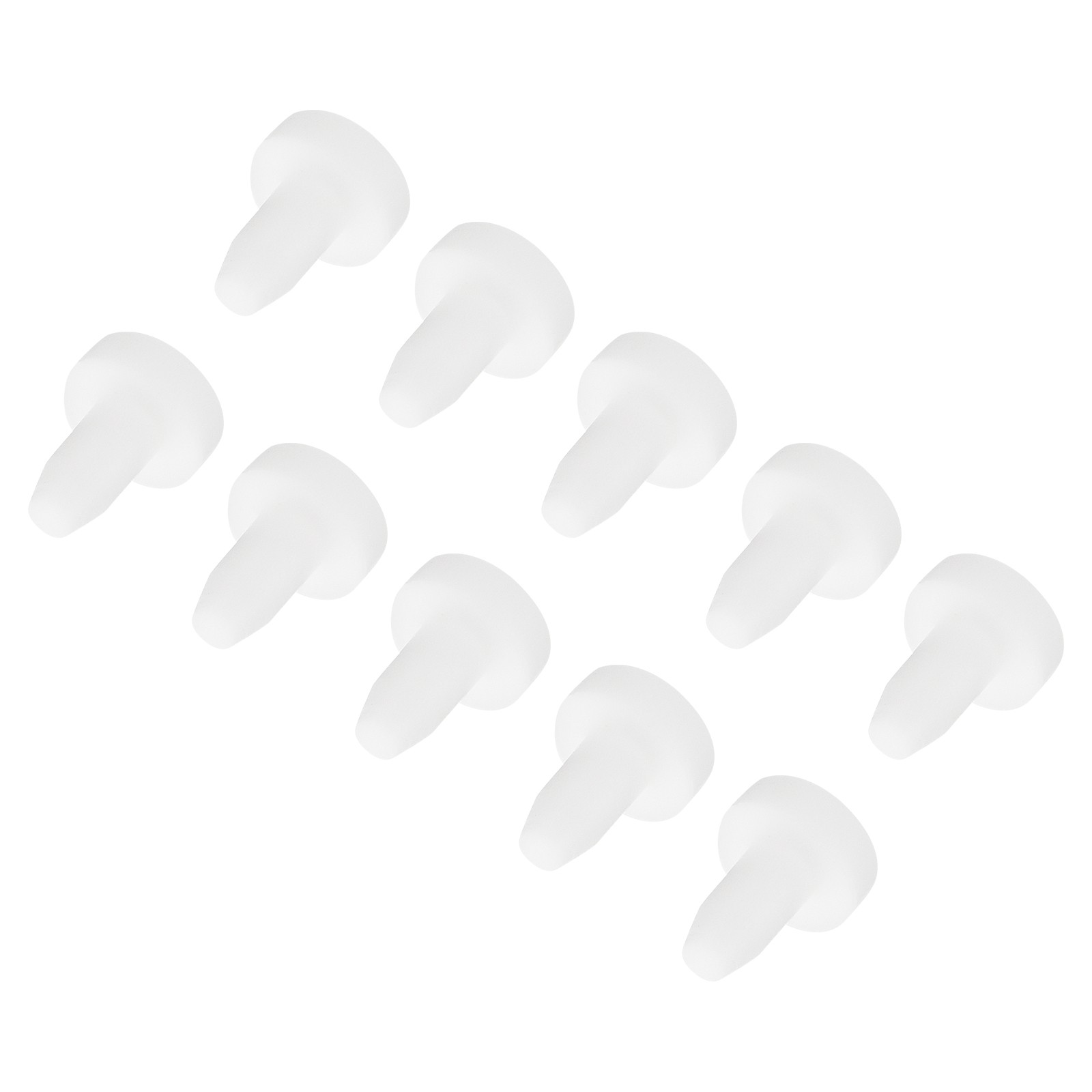 High Temp Silicone Plug t Shaped Solid Stopper White 7x2x9mm 10Pcs