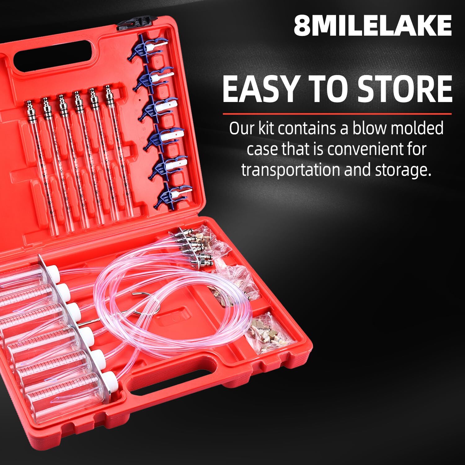 8 Cylinder Diesel Injector Flow Meter Tester Common Rail Adaptor Test Tool Kit