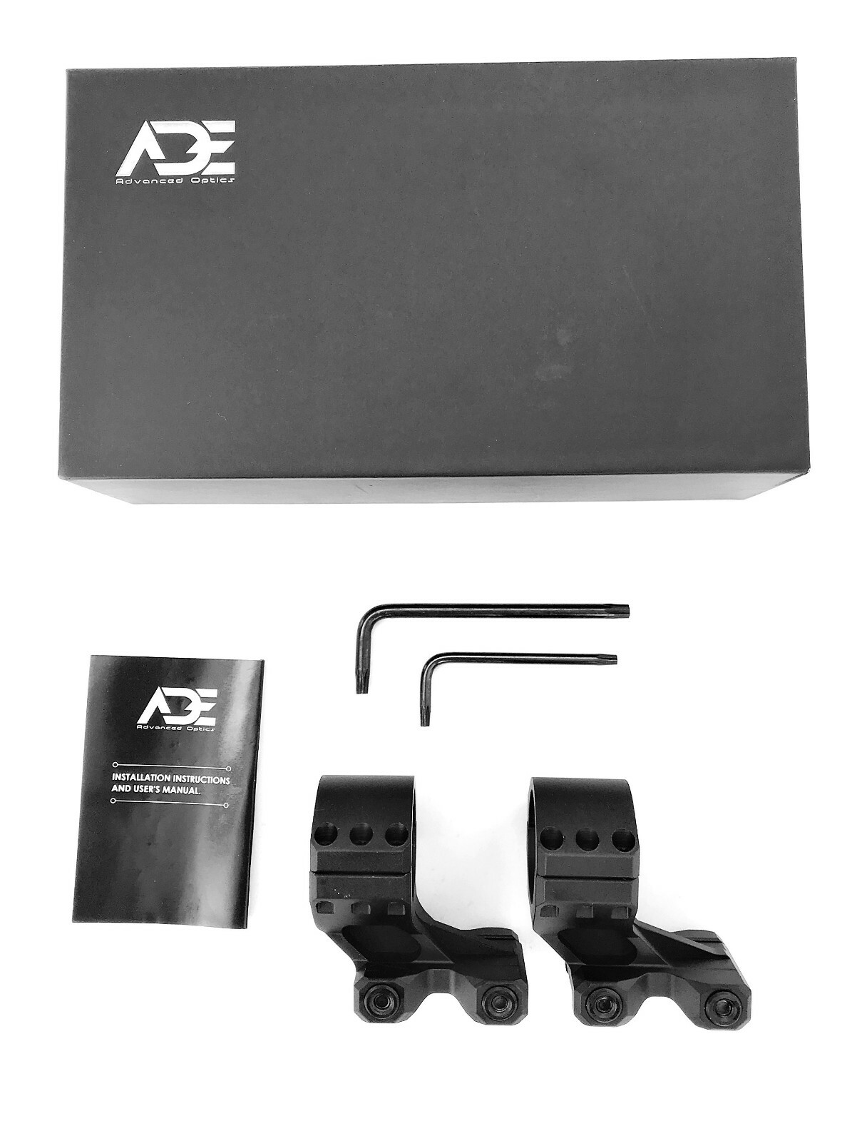 Ade Advanced Optics PS005C Crusader LOW 1.41" Inch Riflescope Ring(Pair)- 30mm