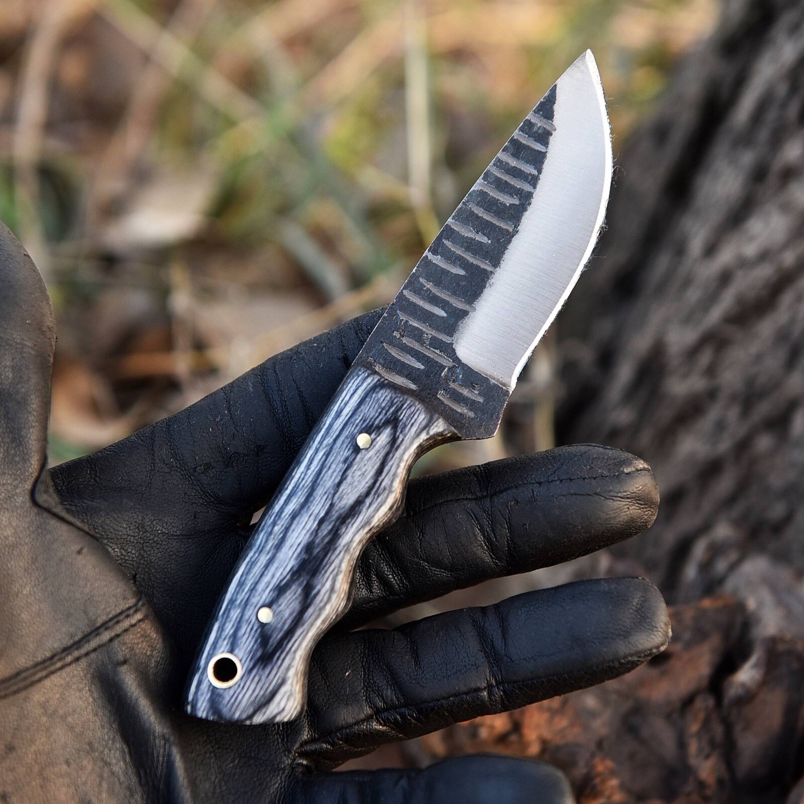 Handmade Tactical Knives Hunting Skinner Knife Full Tang With Leather Sheath