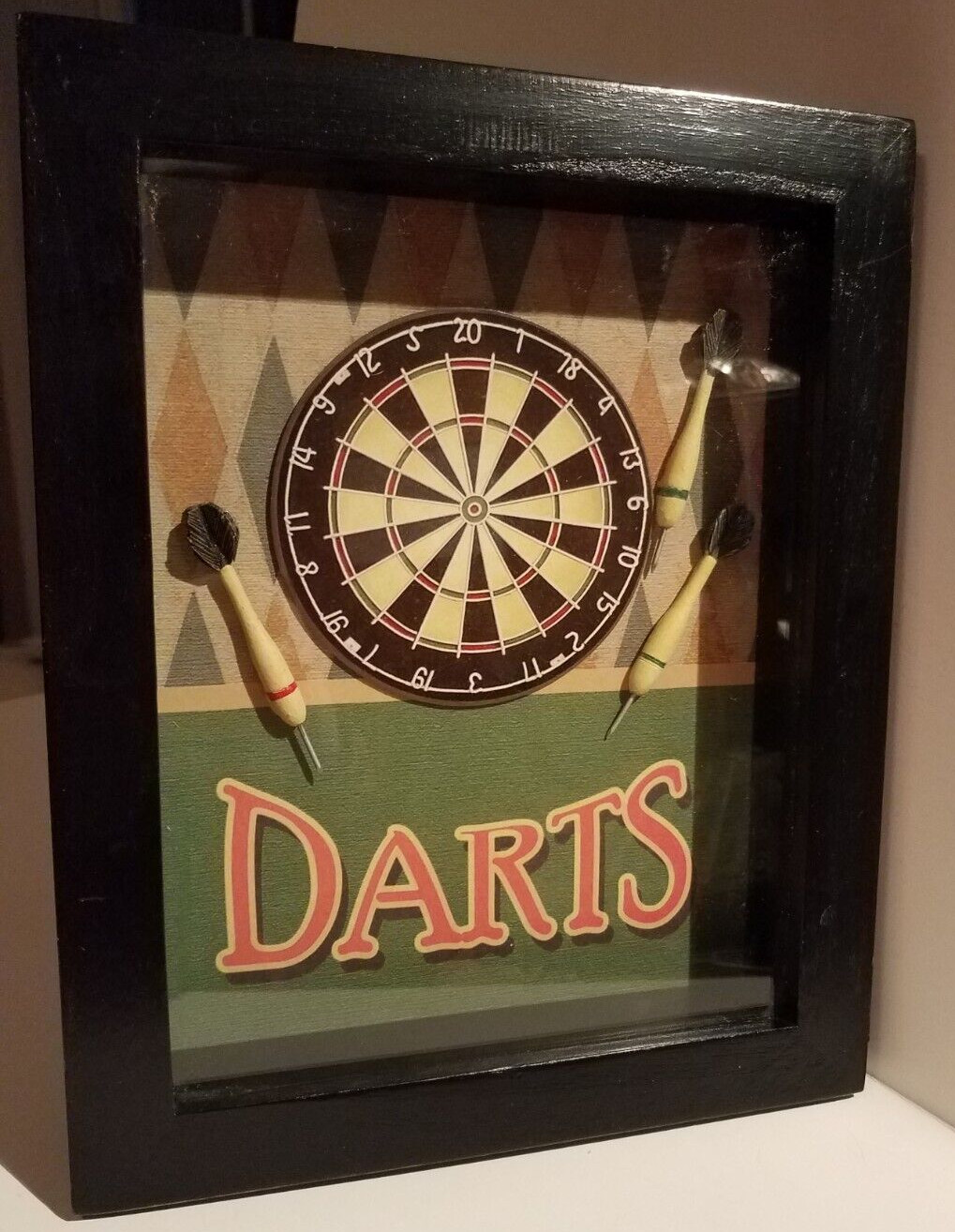 DARTS 3-D Framed 8 x 10 Wall Art Decor ~ Man Cave Game Room ~ DesignSTYLES