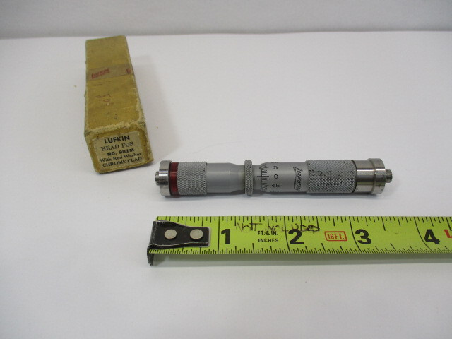 LUFKIN # 981M Inside Micrometer Metric Head only Tubular Red Washer 981 OEM Box