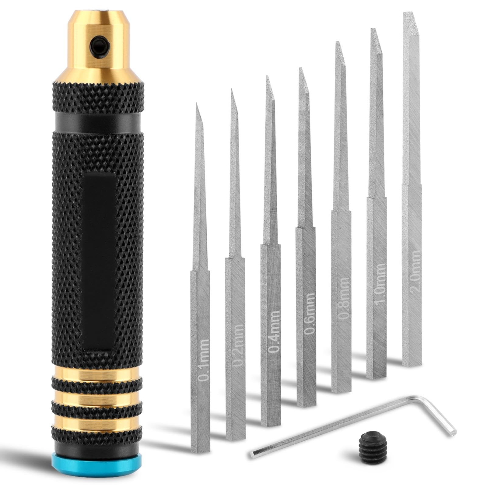 7 in 1 Model Scriber with 7 Blades Resin Carved Scribe Line Cutting Tool Chisel