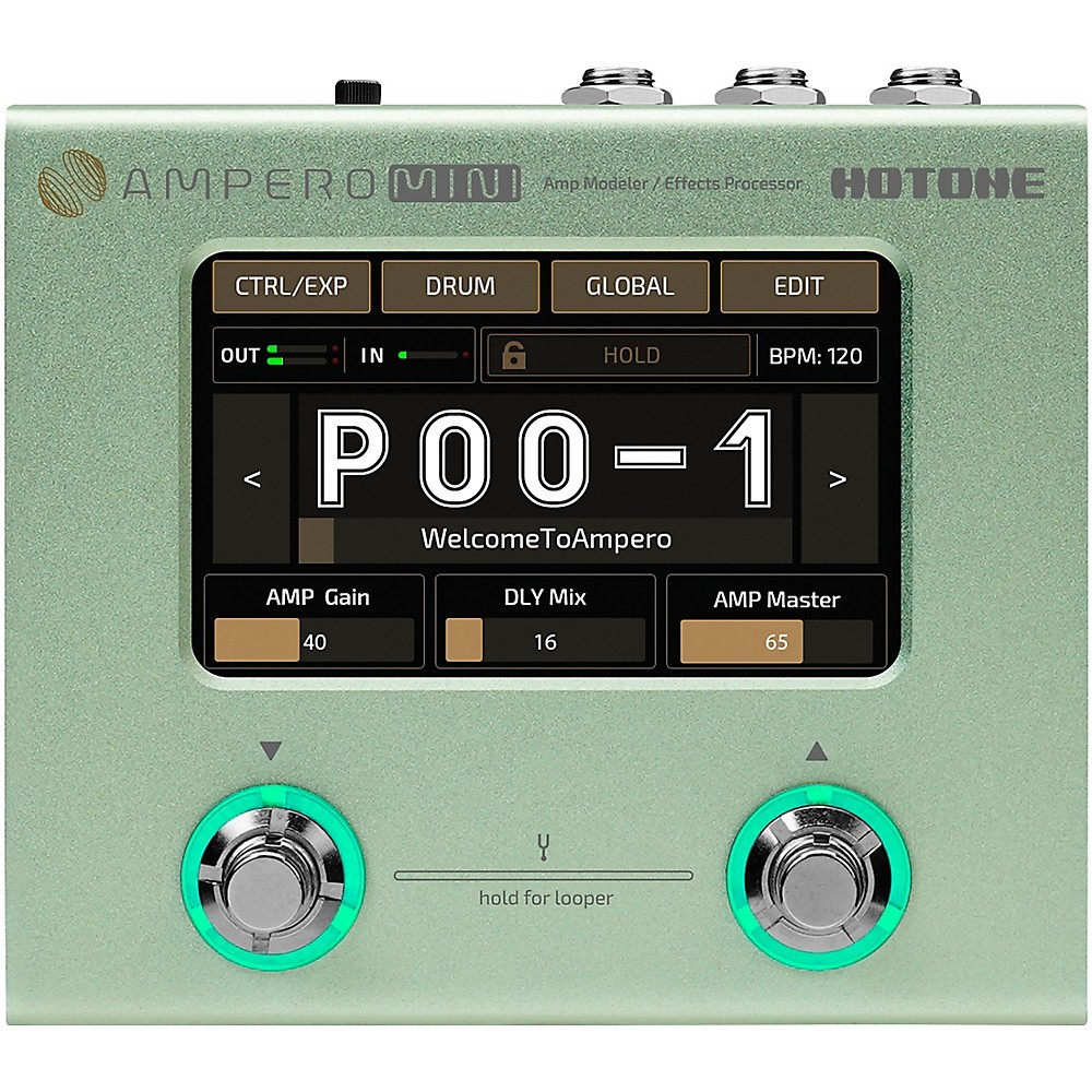 Hotone Effects Ampero Mini Amp Modeler & Effects Processor  Matcha