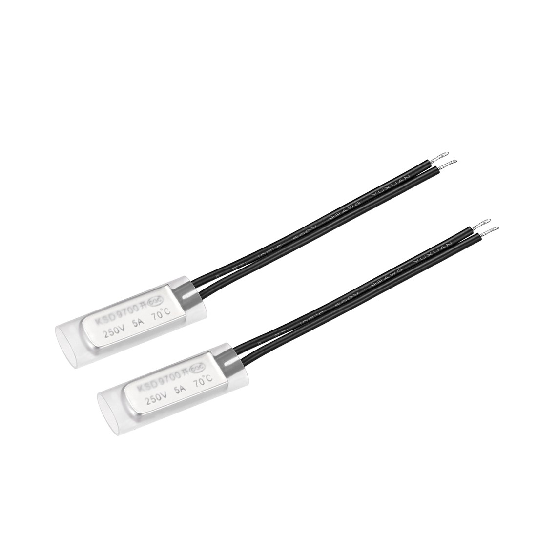 KSD9700 Thermostat, 70℃ N.O 5A Metal Bimetal Temperature Control Switch 2pcs