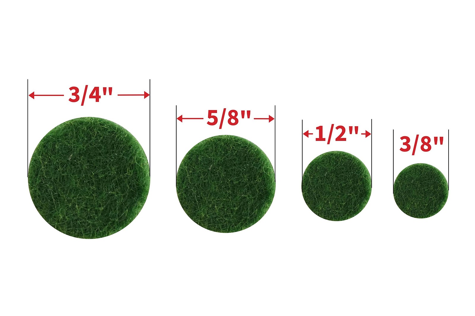 9423 Self-Adhesive Felt Surface Protection Pads, Assorted Sizes, 46-Count, Gr...