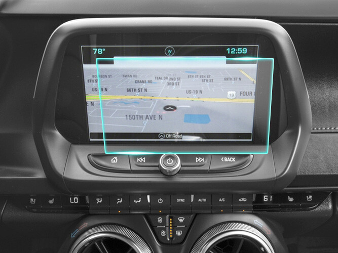 Crystal Clear Screen Protector for 2016 Chevrolet Camaro Vehicle Navigation