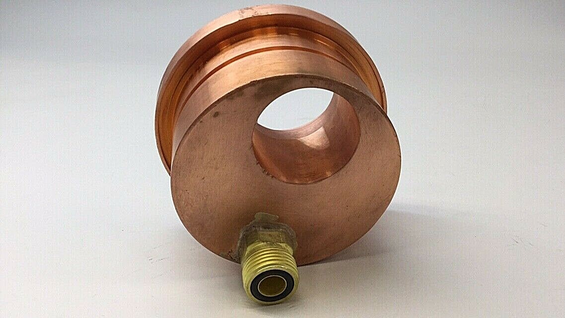 Unknown 010R361 Copper RF Feed Thru Assy Low Side For Gemini Epi Reactor