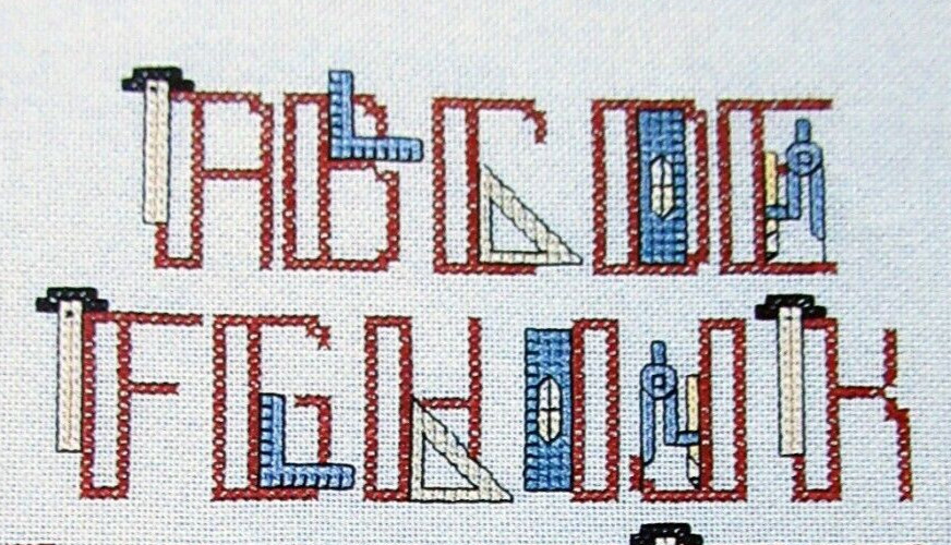 Architect Alphabet Sampler Stitch Name Easter Egg Ornament CROSS STITCH PATTERNS