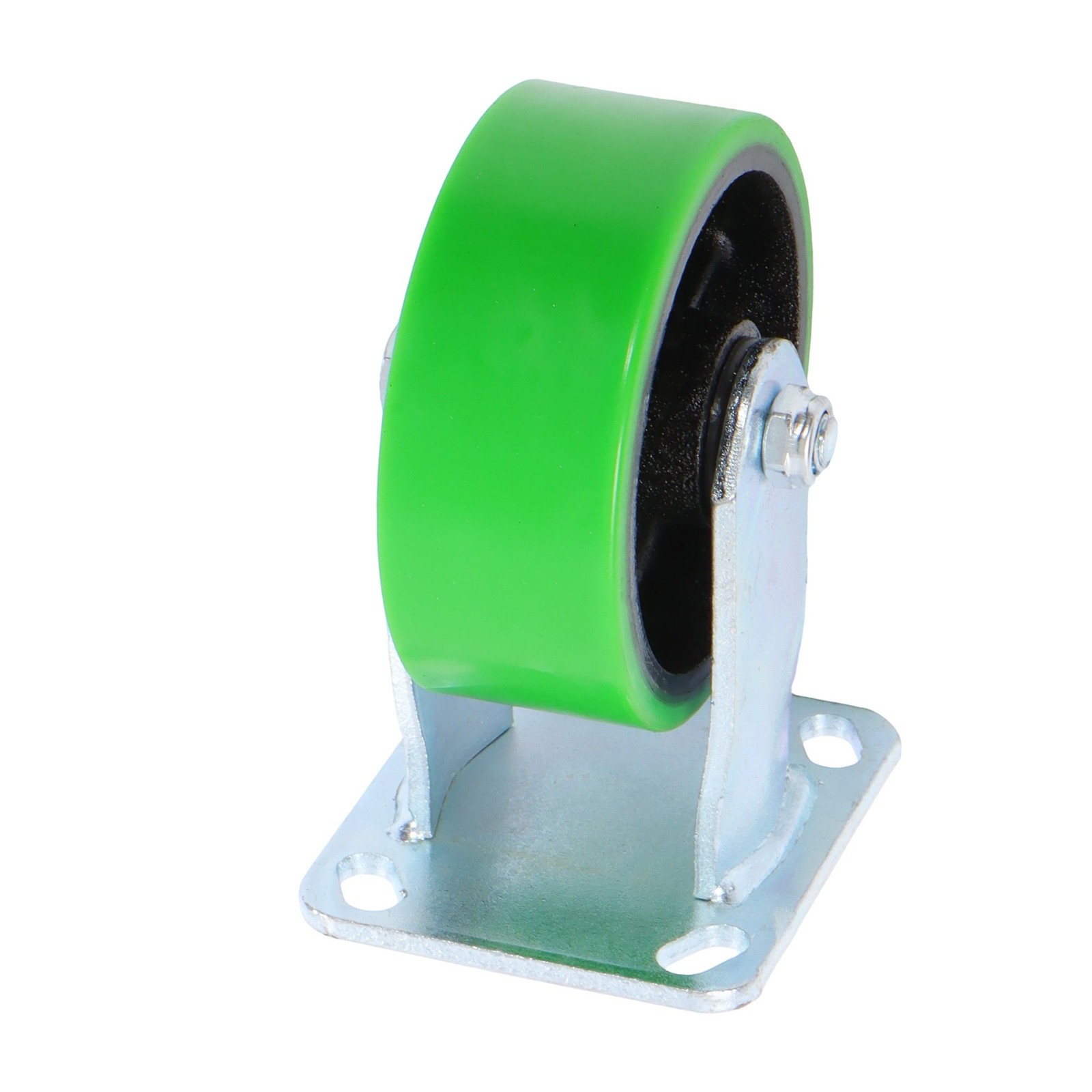 Green Polyurethane Straight Wheels Support load 1000Lbs 5" Caster Wheels