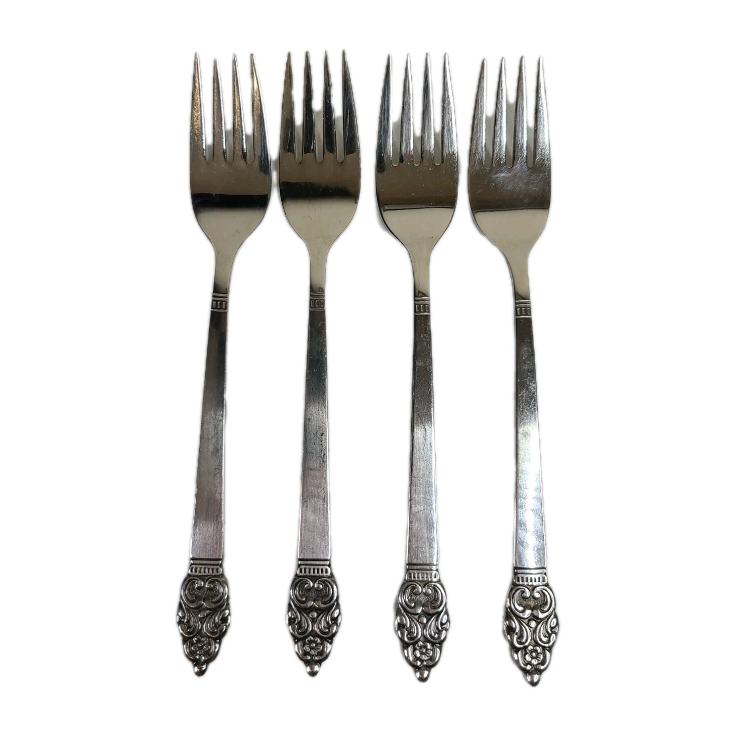 Oneida Community Vinland 4 Salad Forks Stainless Flatware Discontinued