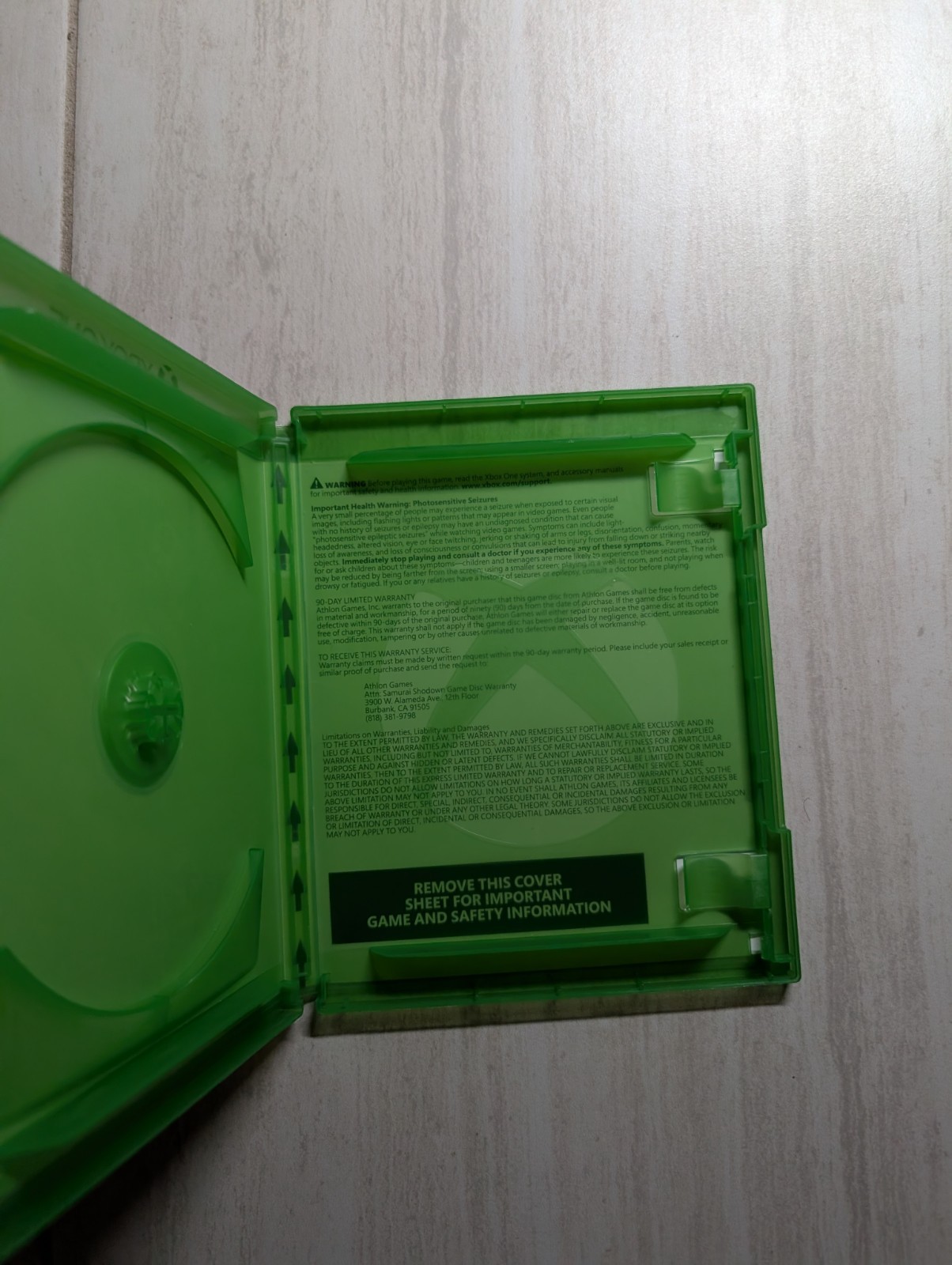 NO GAME Samurai Shodown Showdown Xbox One Case XB1
