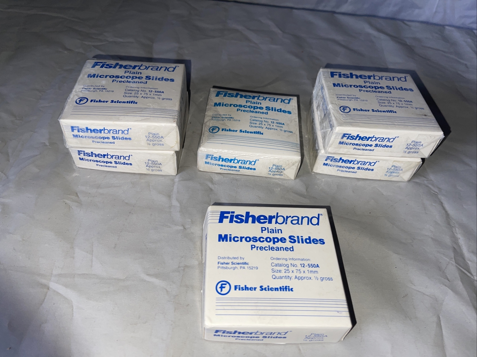 72 Pack - Fisher Scientific Precleaned Plain Microscope Slides 12-550-A3