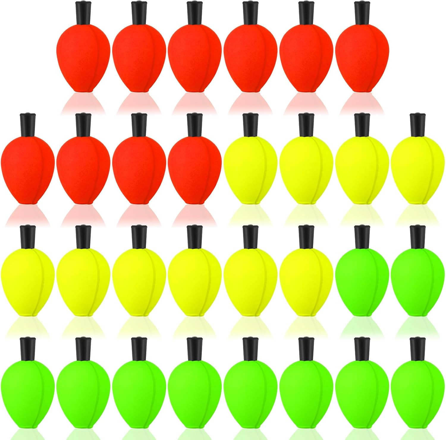 30 Pcs Trout Float Foam Teardrop Strike Fishing Bobbers Fishing Floats Fly Fishi