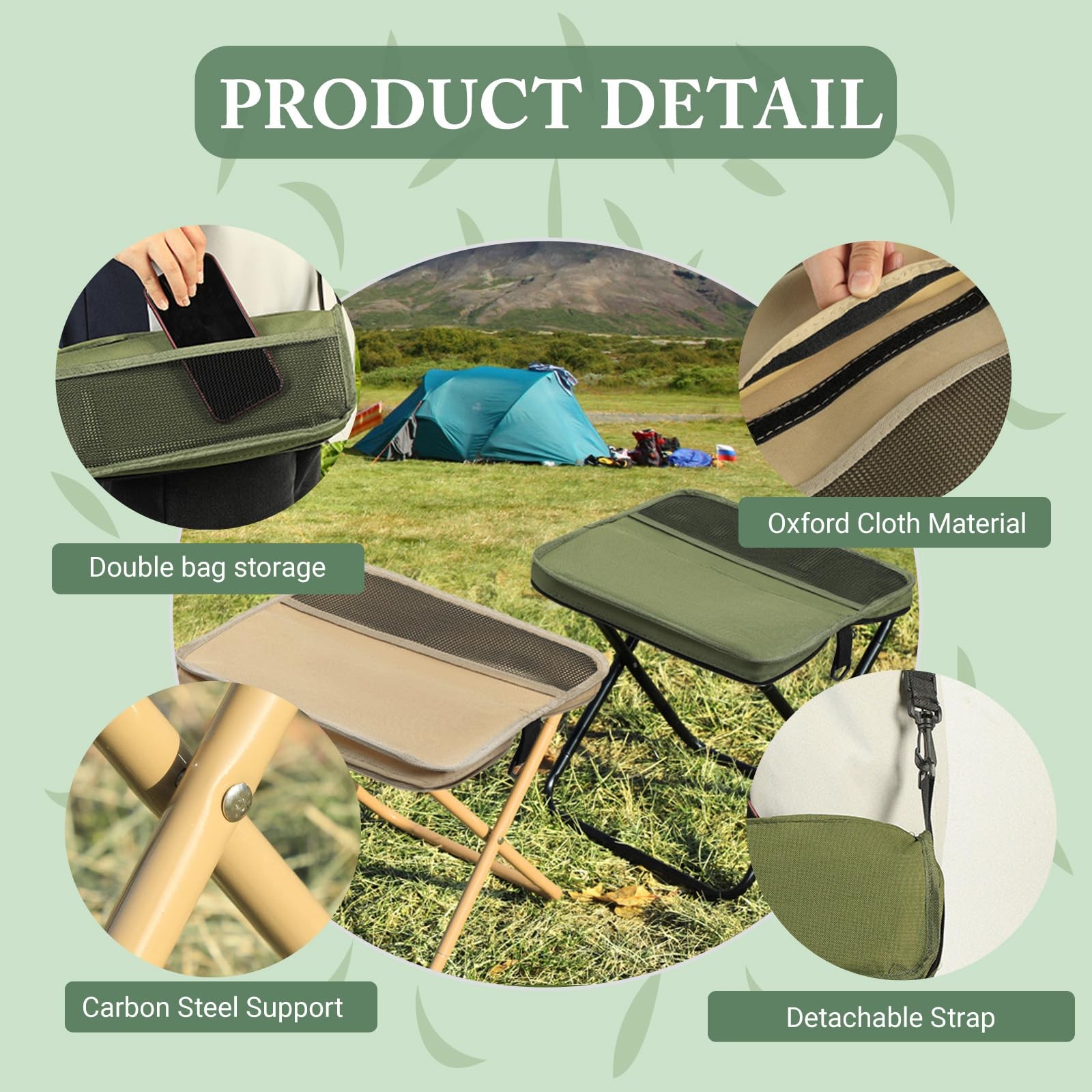 Nicerice Portable Foldable Backpack Stool,Tiny Foldable Stool which can Turne...