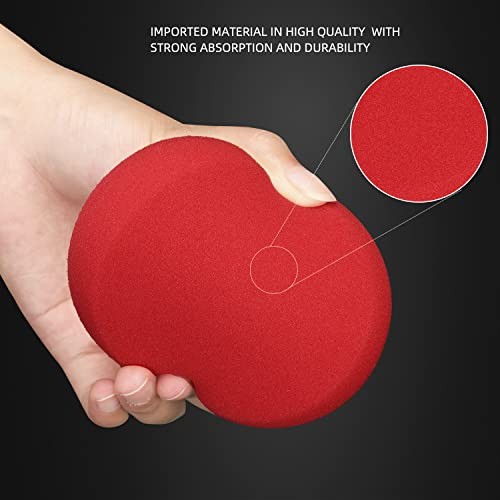 Foam Applicator Pads, 4 Inch Round Shape Side 10pcs Foam Applicator Pads 2