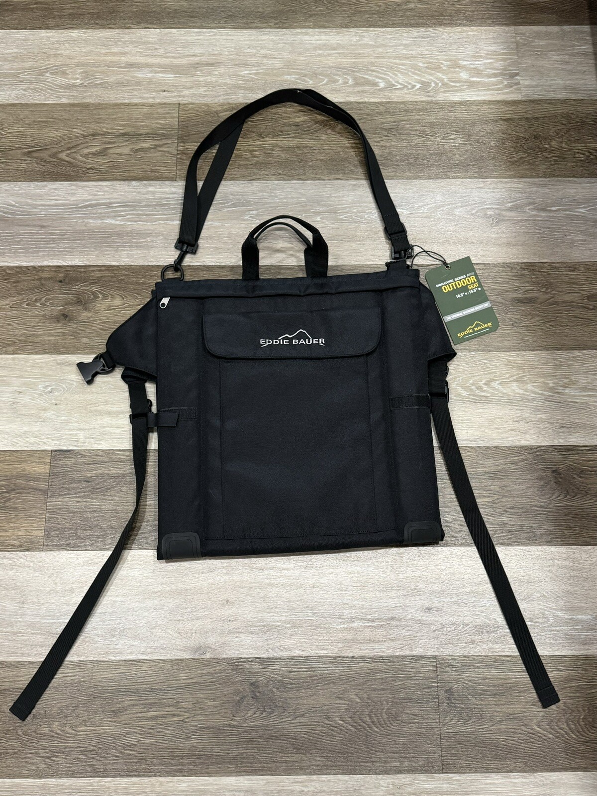 Eddie Bauer Stadium Outdoor Seat Folds Portable Handles Strap Pockets NWT!