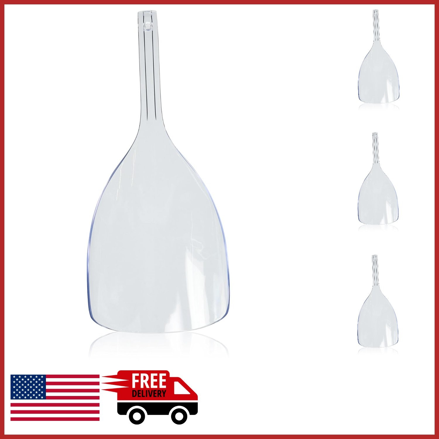 Reusable Face Shield for Eye and Face Protection, Lightweight, Clear Plastic
