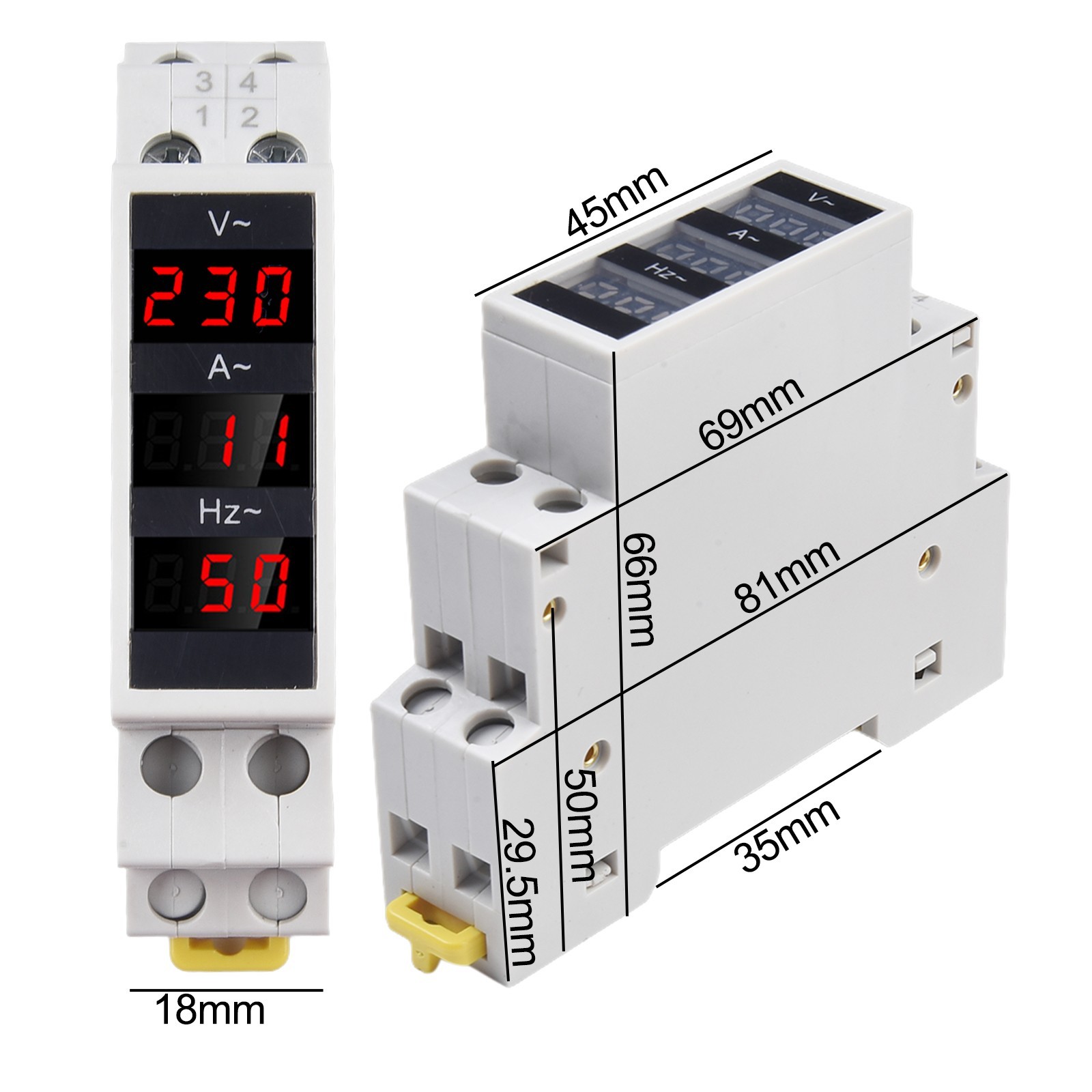 Real Time Data Single Phase Digital Voltmeter AC80 500V Digital Display