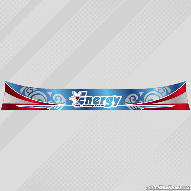 ENERGY DESIGN HELMET VISOR STICKER/STRIP - KARTING