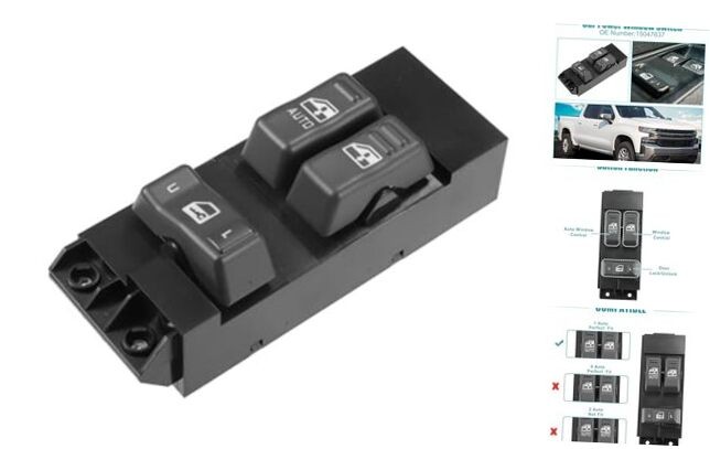 Window Switch for GMC Sierra & Chevy Silverado 1500 99 15047637