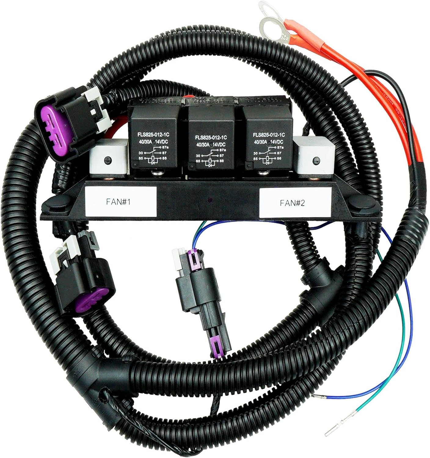 Dual Speed Electric Fan Control Wiring Harness Kit Fits for Chevy Silverado S...