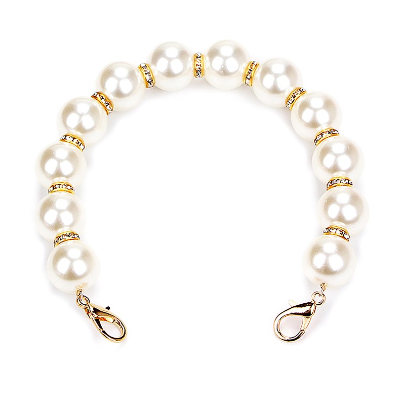Classic Pearl Bag Beaded Handle Chain Tote Bag Handle Replacement Pearl Chain