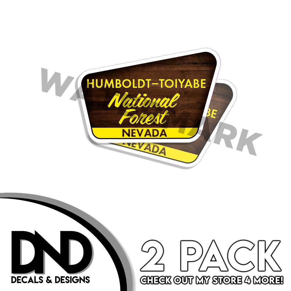 Humboldt–Toiyabe National Forest Nevada Decals 4" x 2.6" NV Stickers 2 Pack