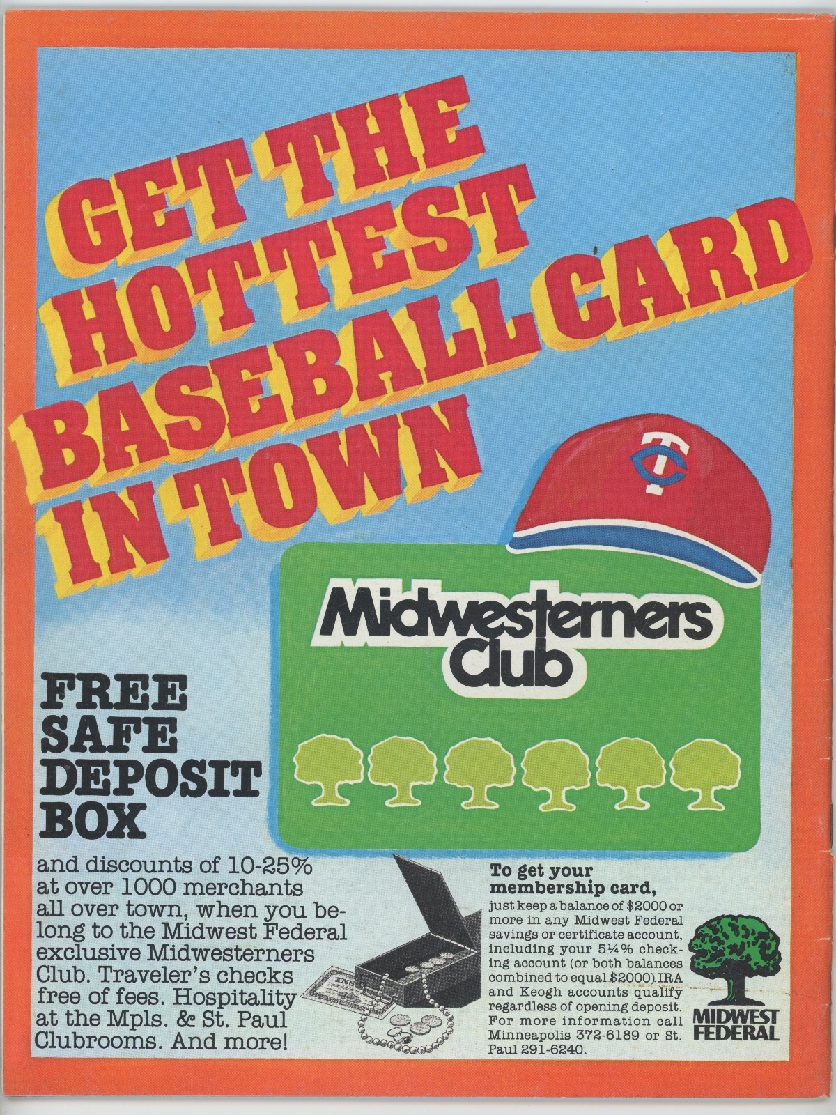 1981 Minnesota Twins Yearbook Vg-Ex