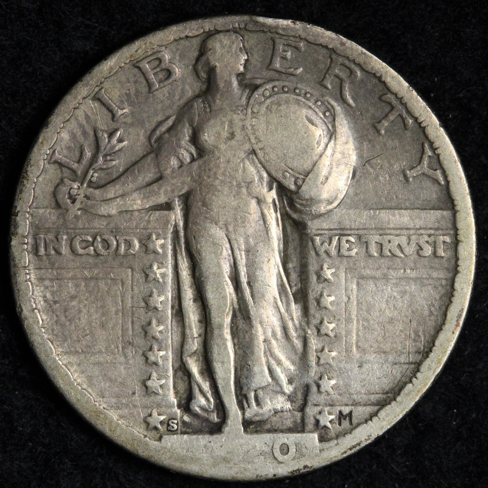 1920-S Standing Liberty Silver Quarter FINE E342 ZGCB