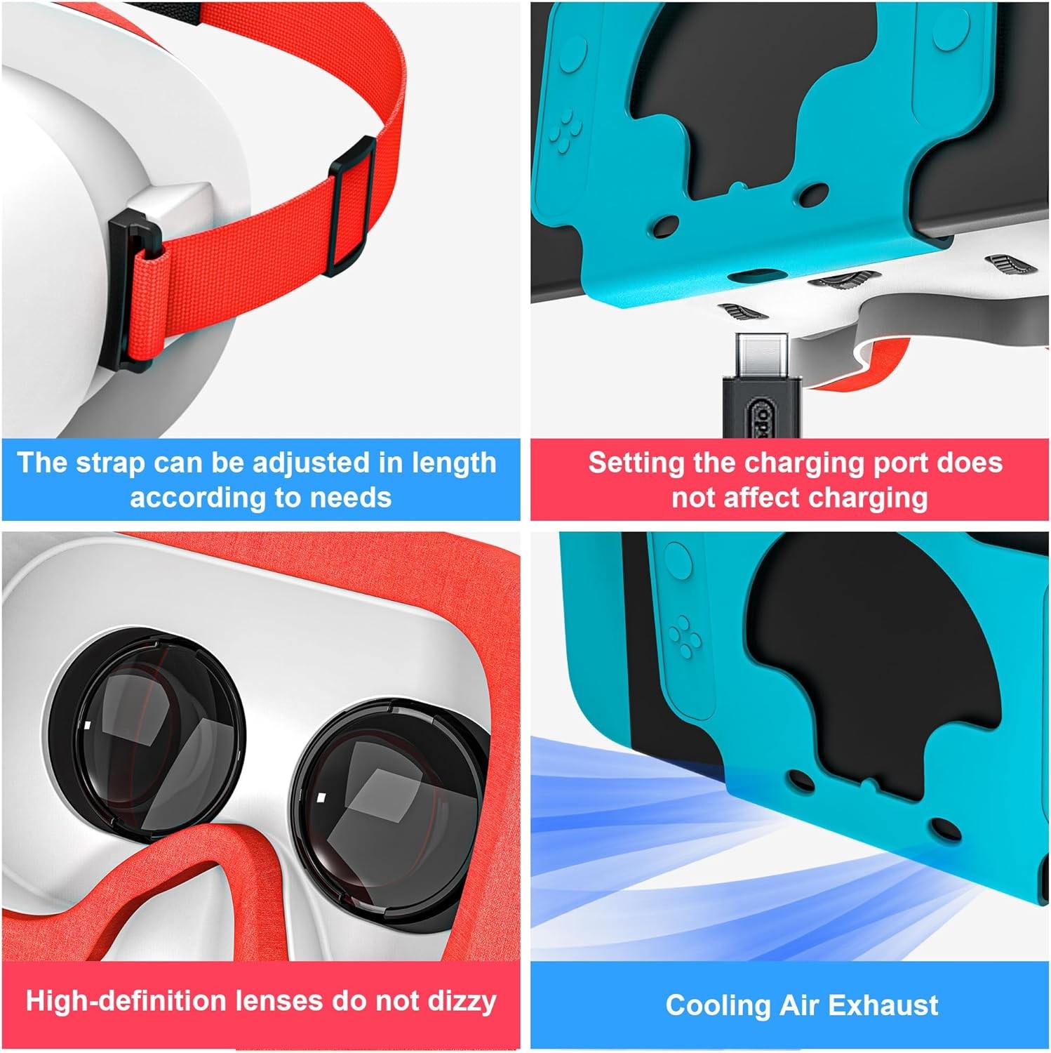 HD Adjustable Lens VR Headset For Nintendo Switch & Switch OLED Labo VR Kit
