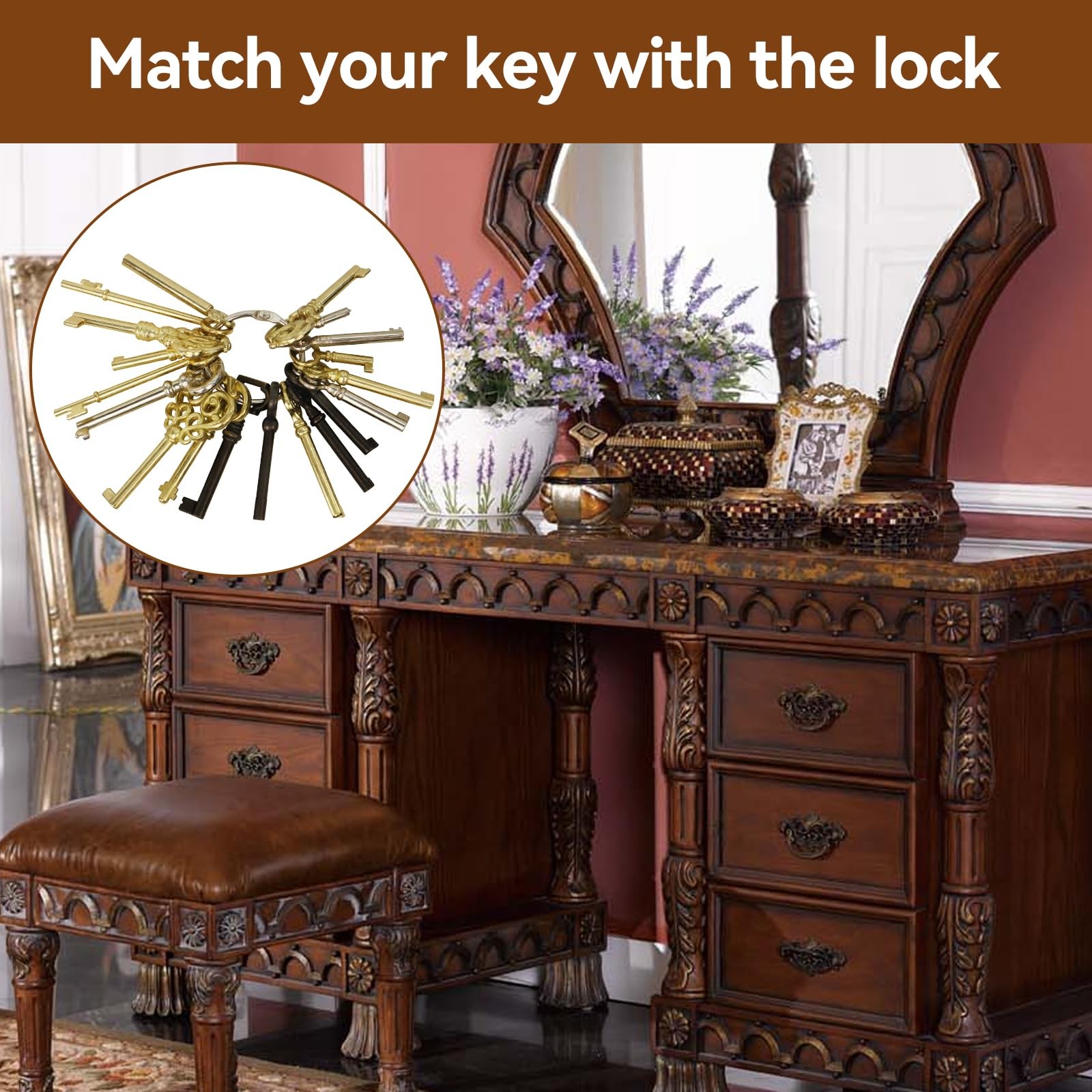 Universal Skeleton Keys Replacement, 19Pcs Most Popular Hollow