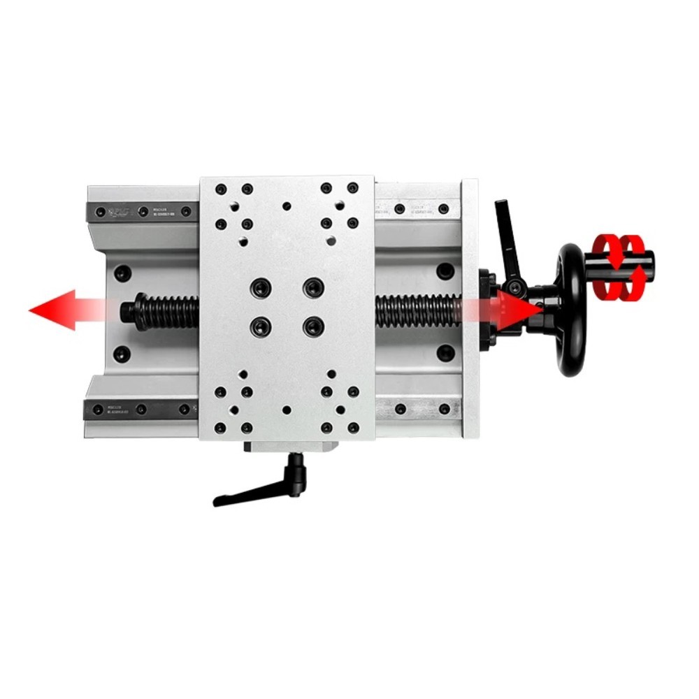 X Manual Adjustment Module | Heavy Load Trapezoidal Screw Dual Linear Guide Rail