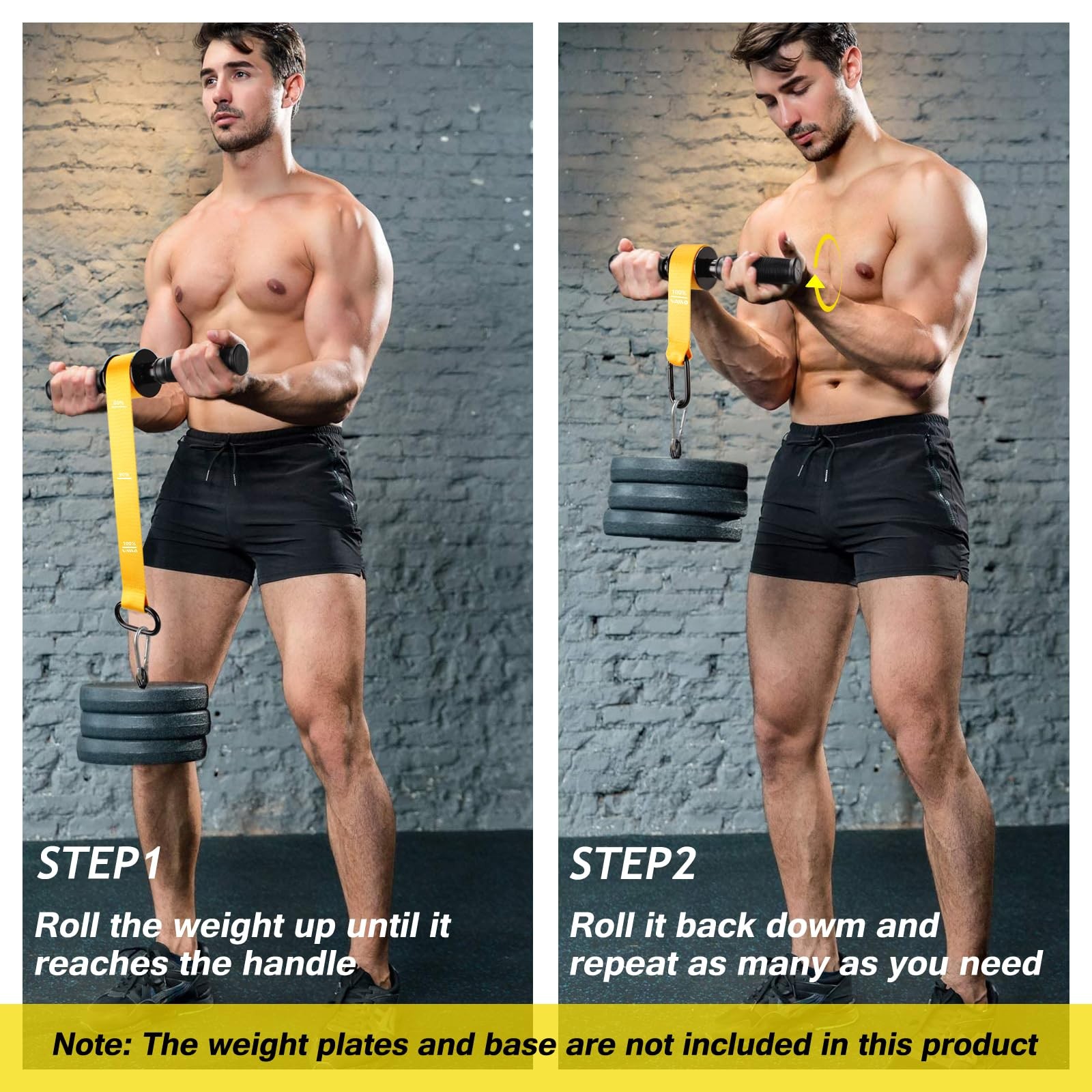 Forearm Strengthener and Wrist Roller with Quick Locking Mechanism - Durable ...