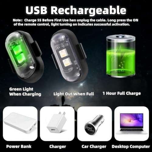 6PCS Wireless LED Strobe Lights with Remote Control, 6PCS (Regular 2LEDs)
