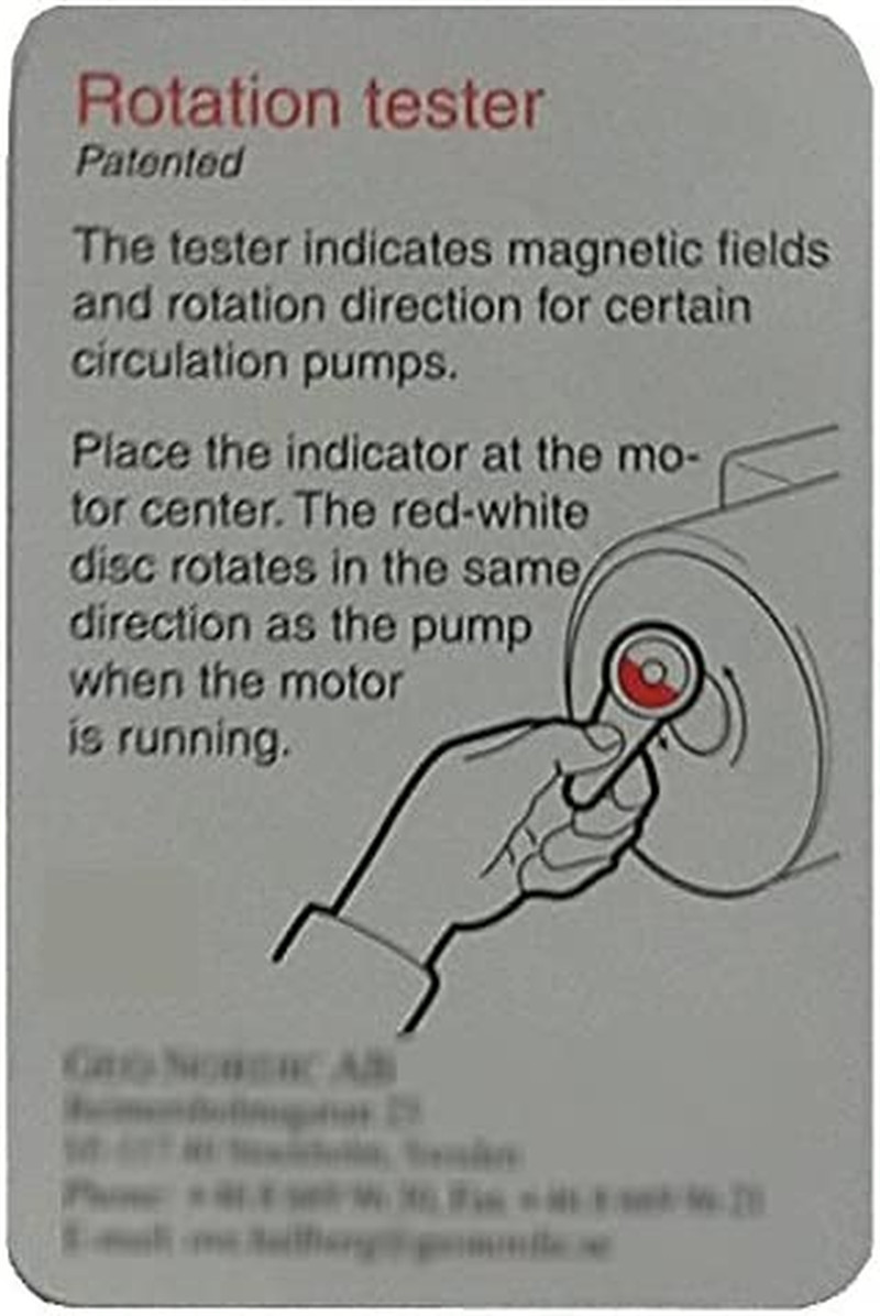 Rotation Tester and AC Detector for Circulating Pumps Etc