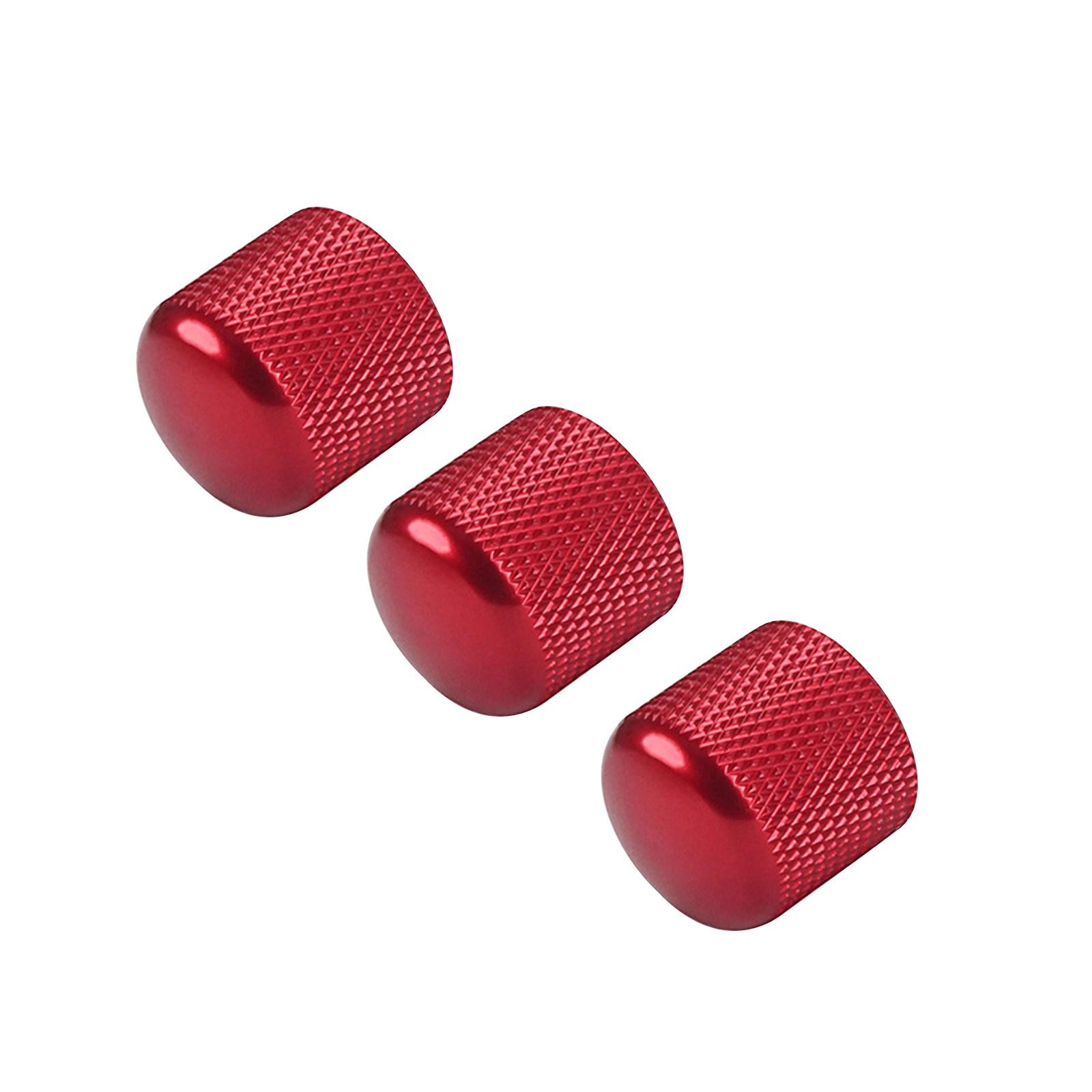 3Pcs Volume Tone Control Knobs Metal Dome Button Caps For Electric Guitar/Bass a