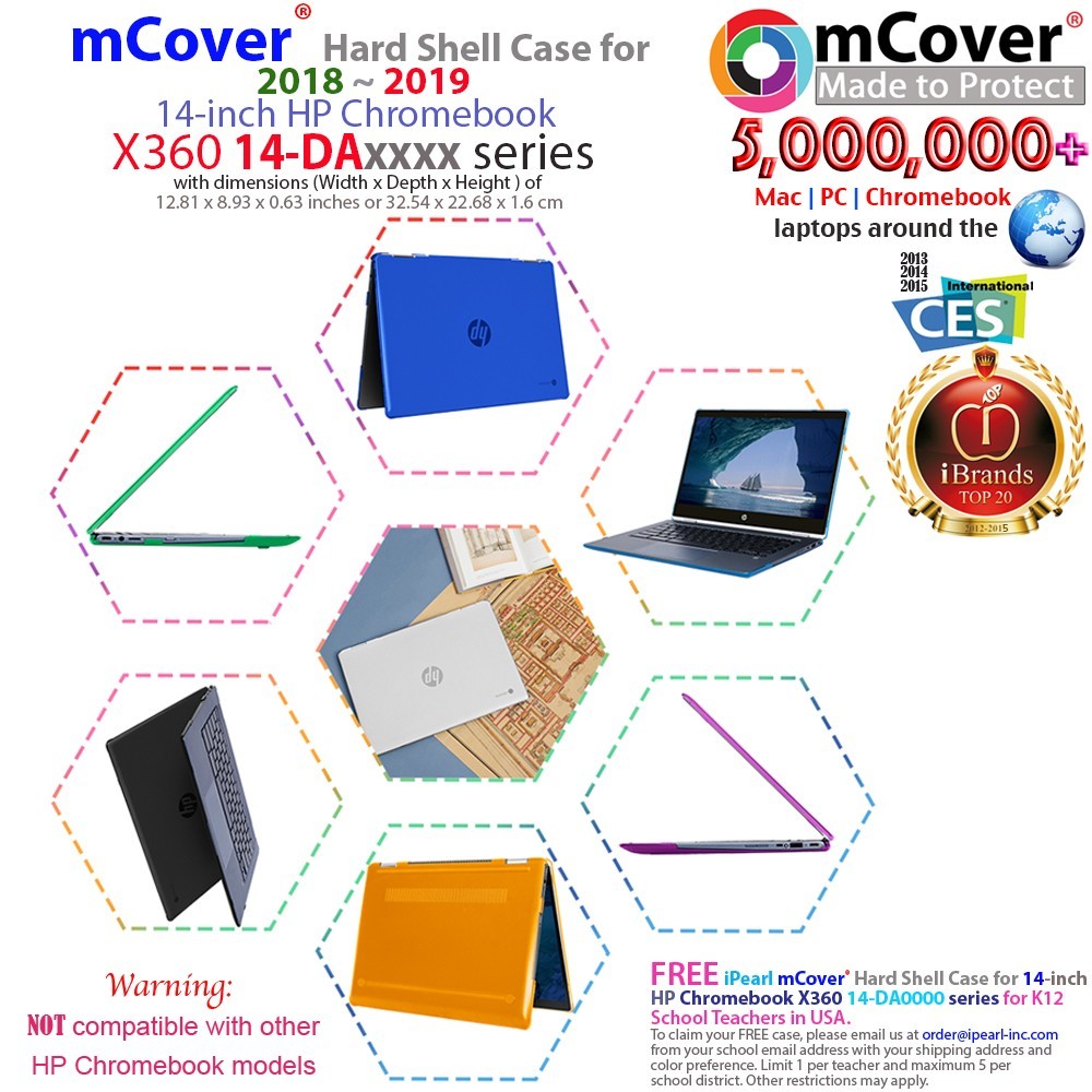 NEW mCover® HARD CASE for 14" HP Chromebook X360 14-DAxxxx series Laptop