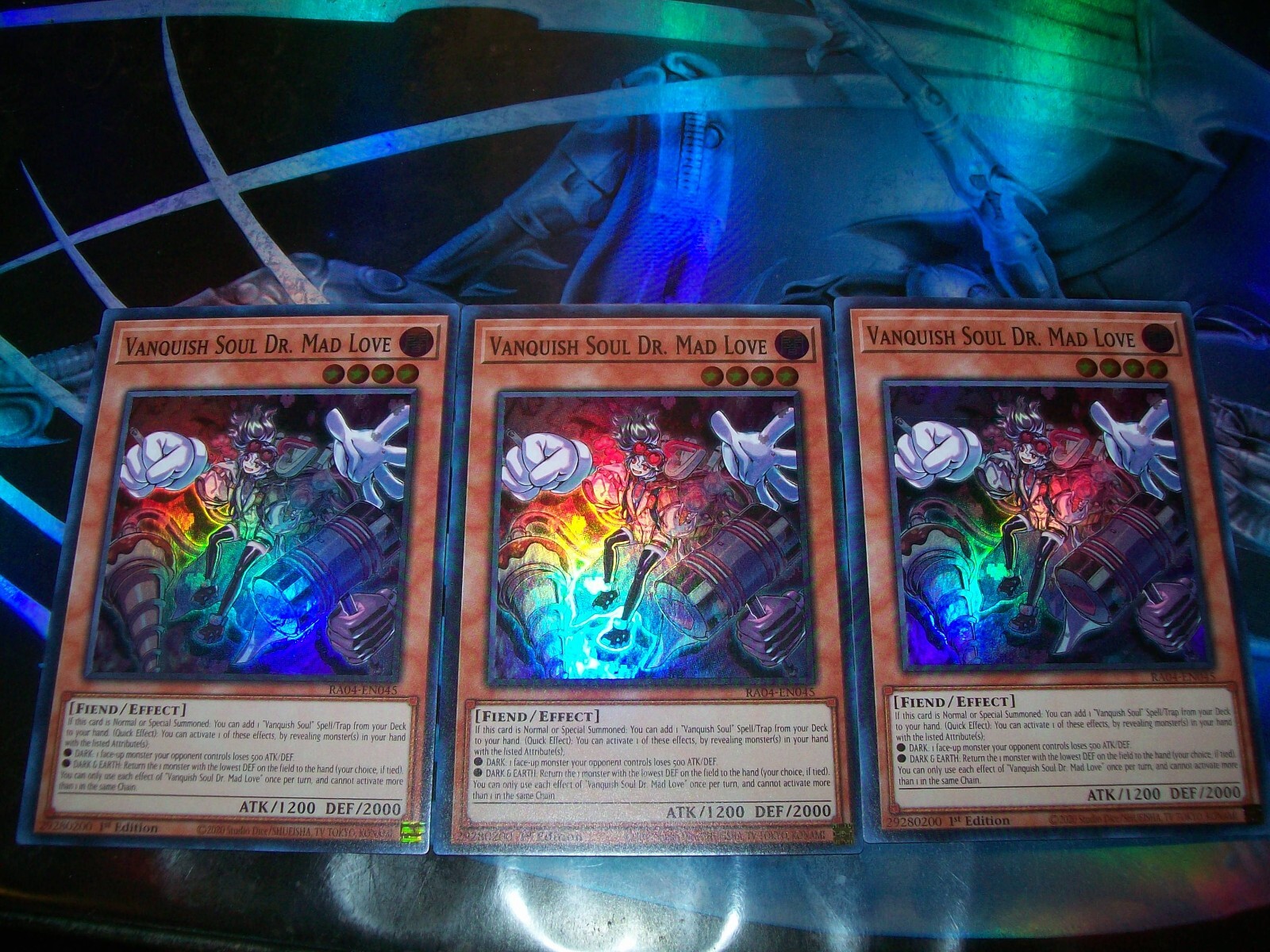 3x Vanquish Soul Dr. Mad Love 1st Edition Super Rare RA04-EN045 Yu-Gi-Oh