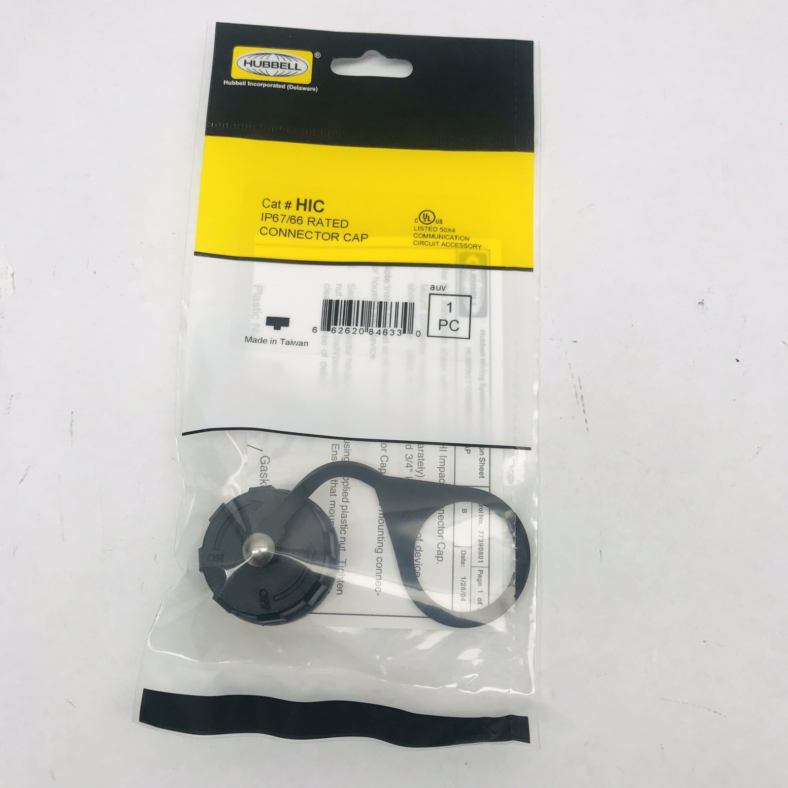 HUBBELL(1) PIECE HIGH IMPACT RATED CONNECTOR PROTECTIVE CAP