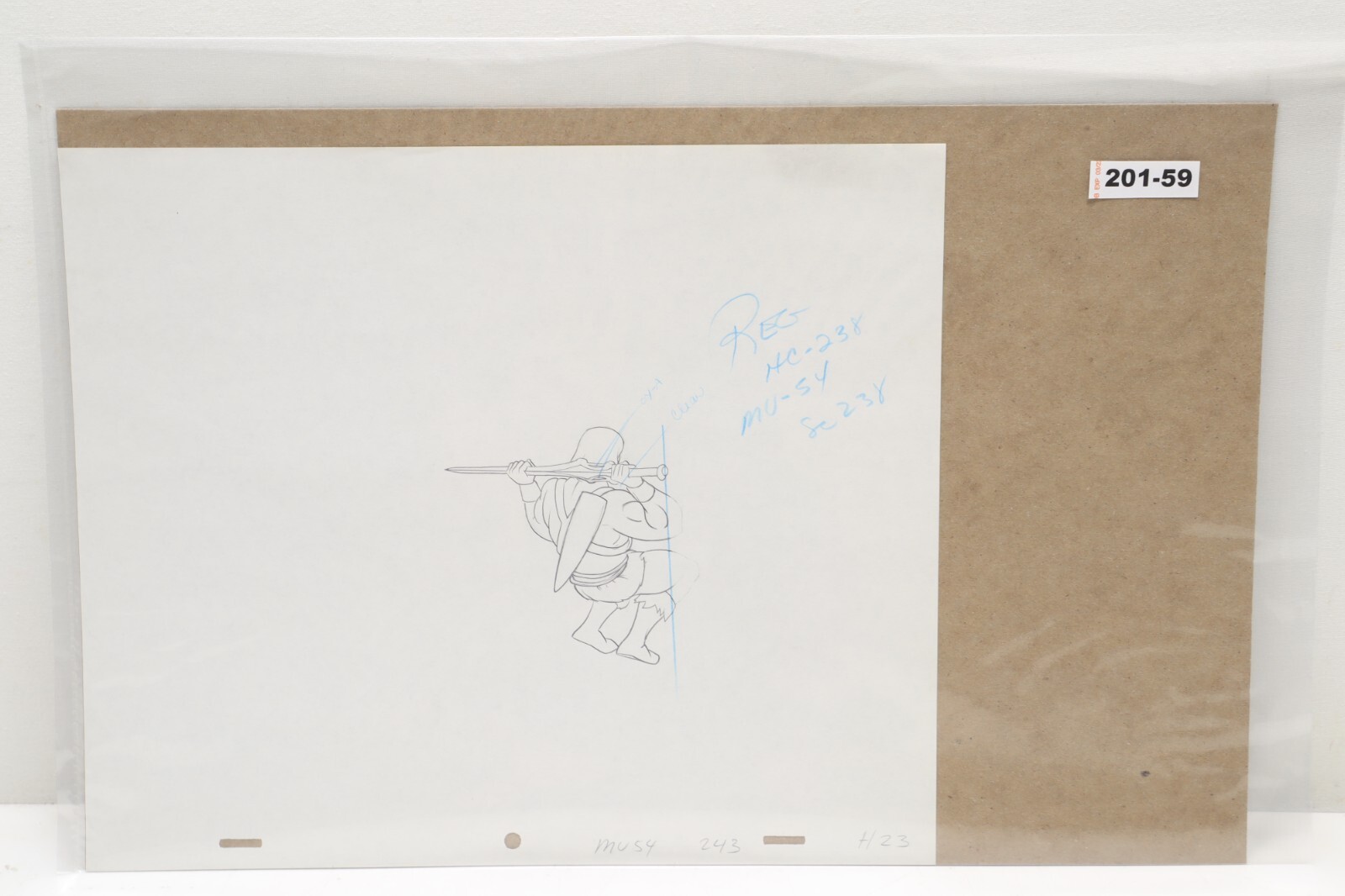 He-Man and the Masters of the Universe Hand Drawn Animation Drawing Art (201-59)