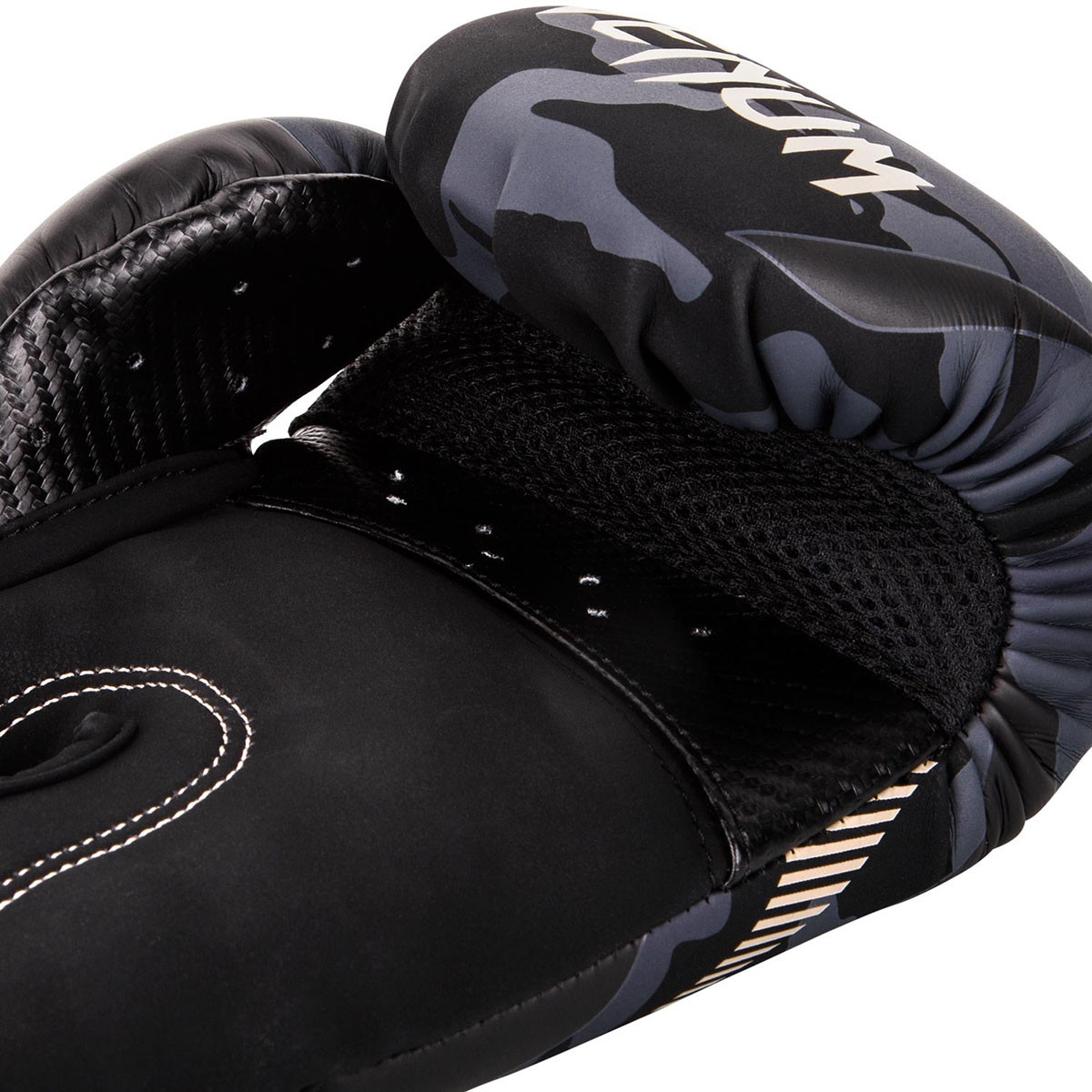 Venum Impact Hook and Loop Training Boxing Gloves - Dark Camo/Sand