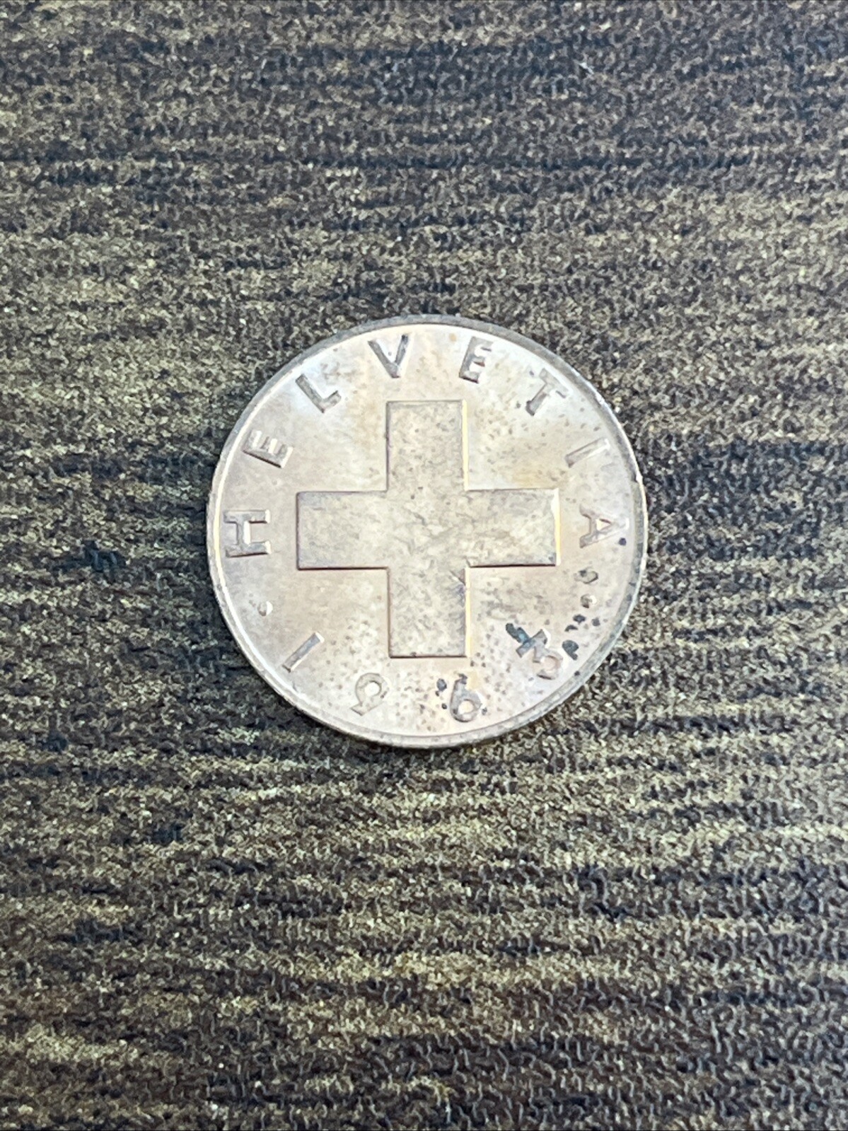 1963 Helvetia Switzerland 1 One Rappen Actual Coin TK9548*