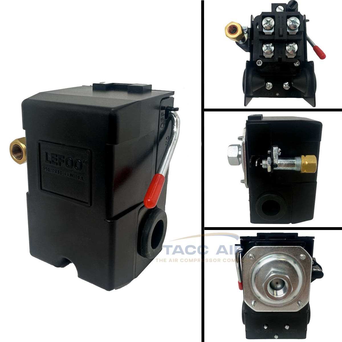 Air Compressor Pressure Switch Control Valve 140-175 PSI Single Port w/ Unloader